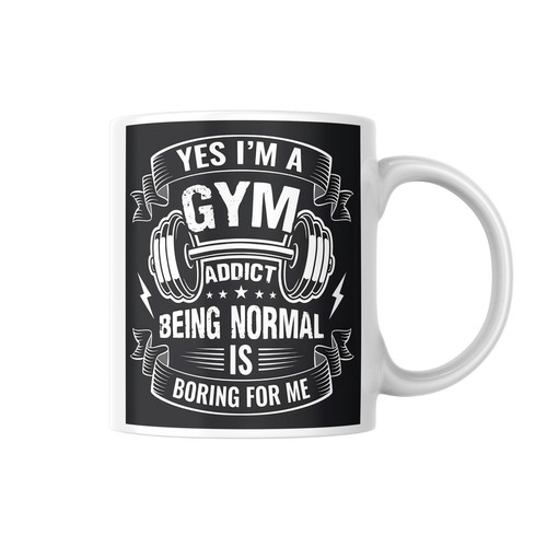 Gym addict 11oz coffee mug - -,
